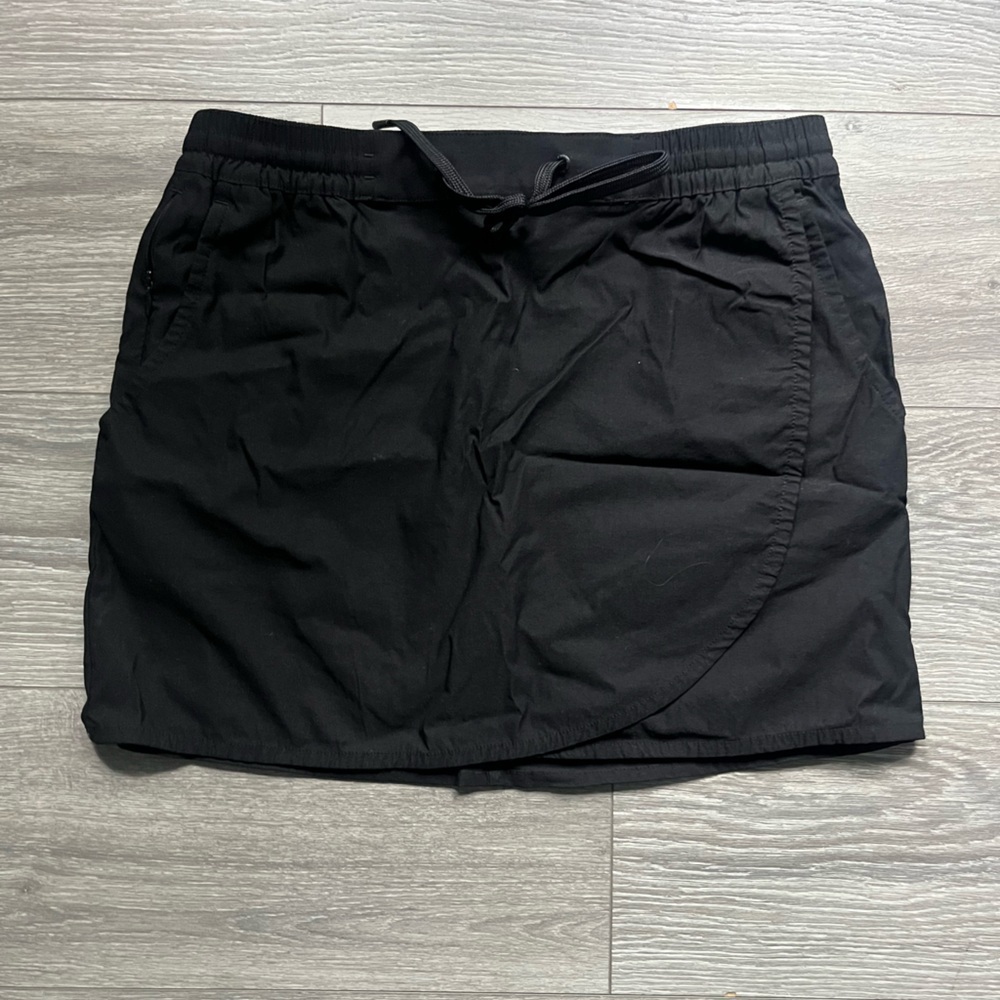 Eddie Bauer Black Active Short Drawstring Elastic Waist Tennis Running Skort M